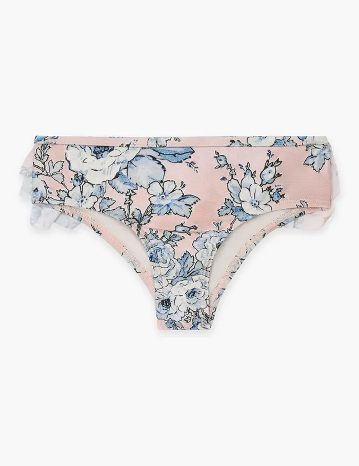 Zimmermann Swimwear Halliday Frill Pant Peachblue Floral 8211 Kids