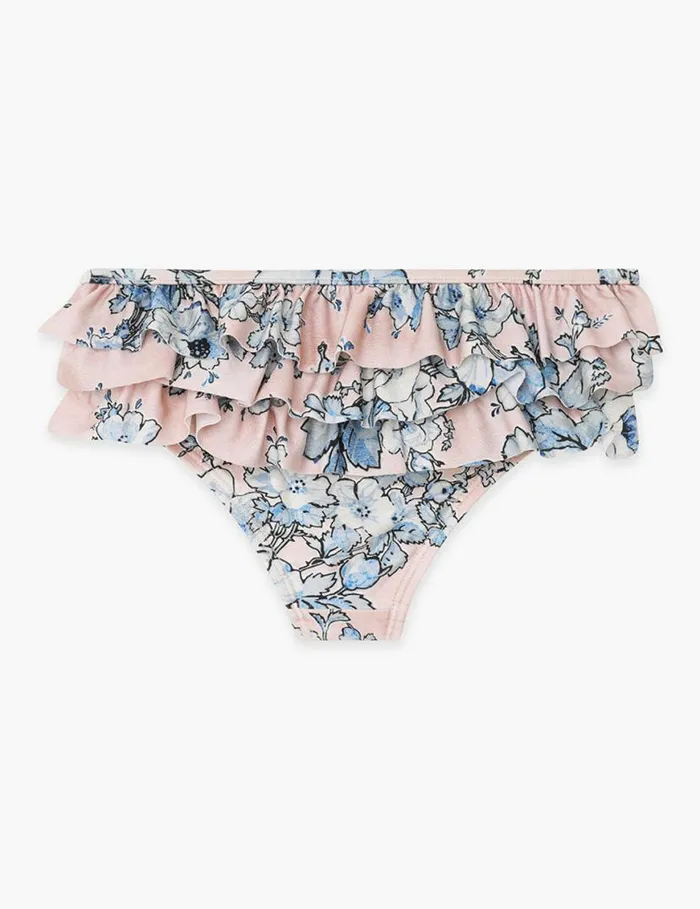 Zimmermann Swimwear Halliday Frill Pant Peachblue Floral 8211 Kids