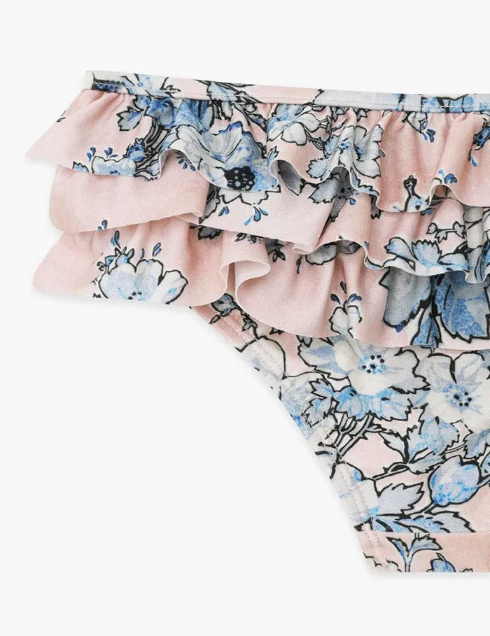 Zimmermann Swimwear Halliday Frill Pant Peachblue Floral 8211 Kids