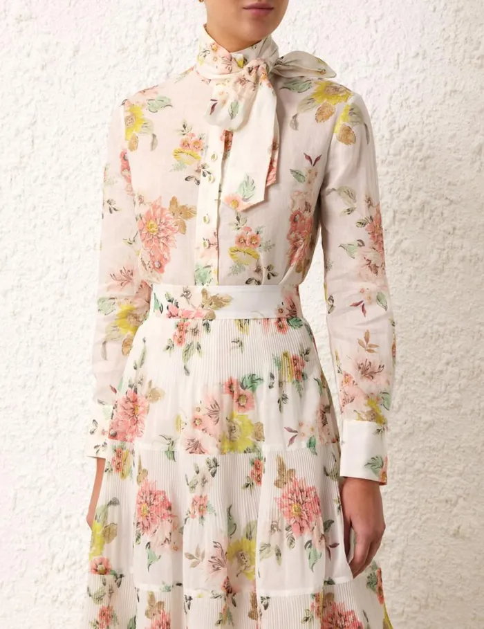 Zimmermann Tops Blouse Coral Floral 8211 Women