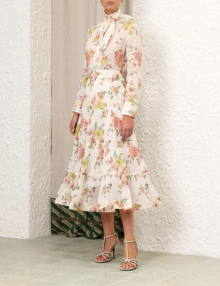 Zimmermann Tops Blouse Coral Floral 8211 Women