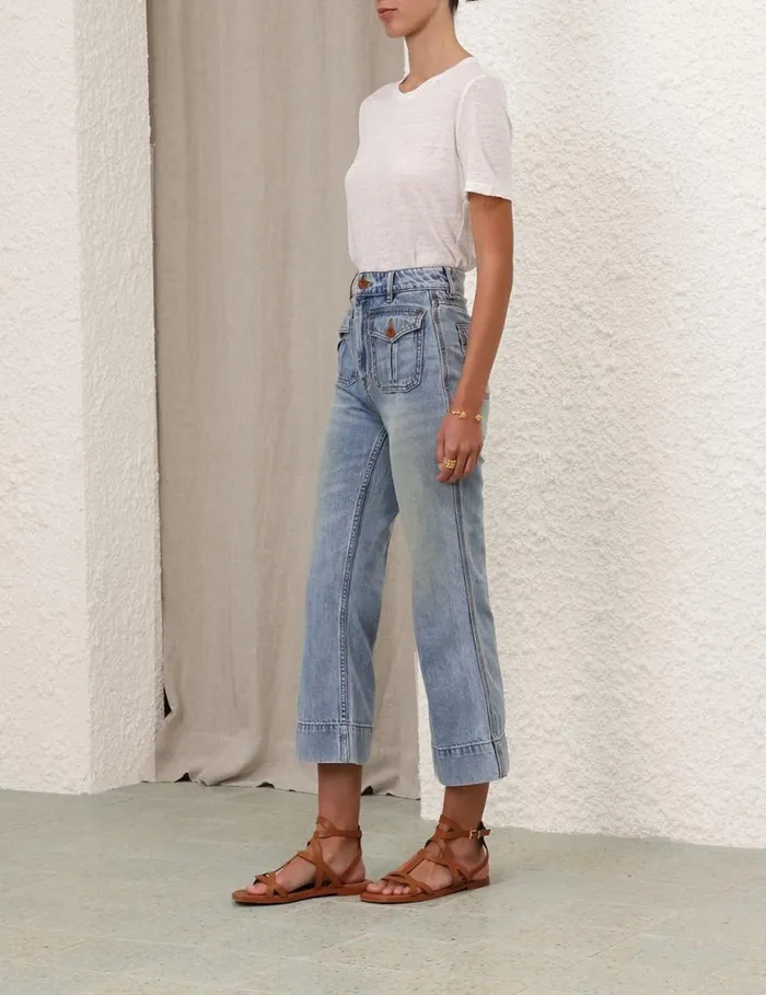 Zimmermann Tops Fitted Tee Ivory 8211 Women