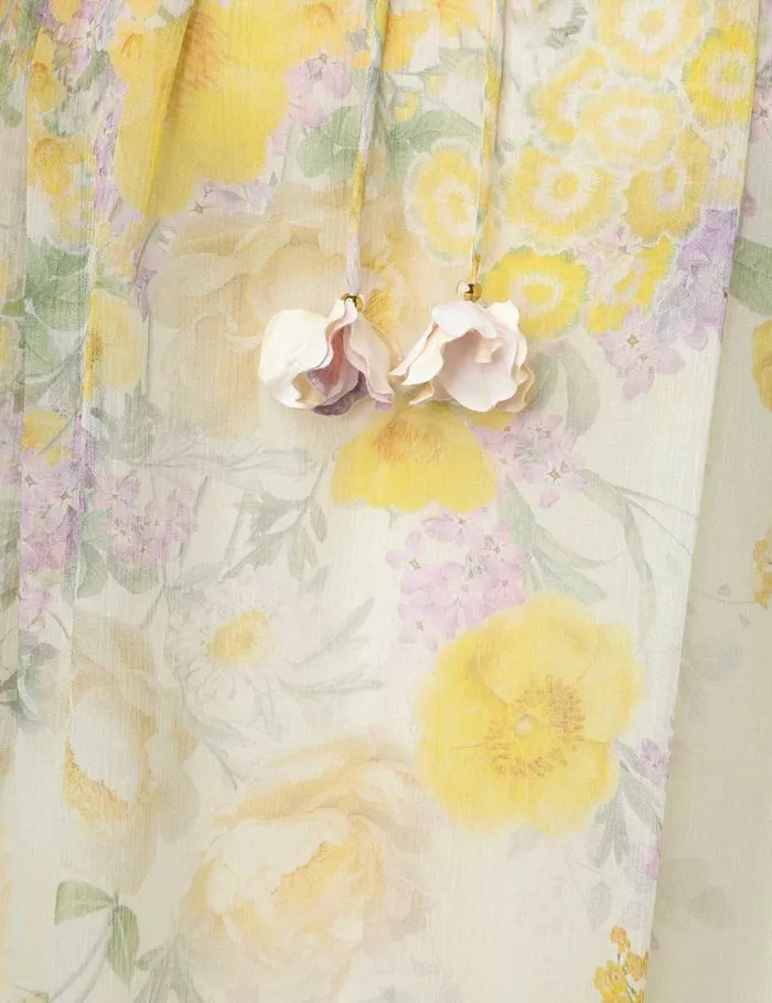 Zimmermann Tops Harmony Billow Blouse Citrus Garden Print 8211 Women