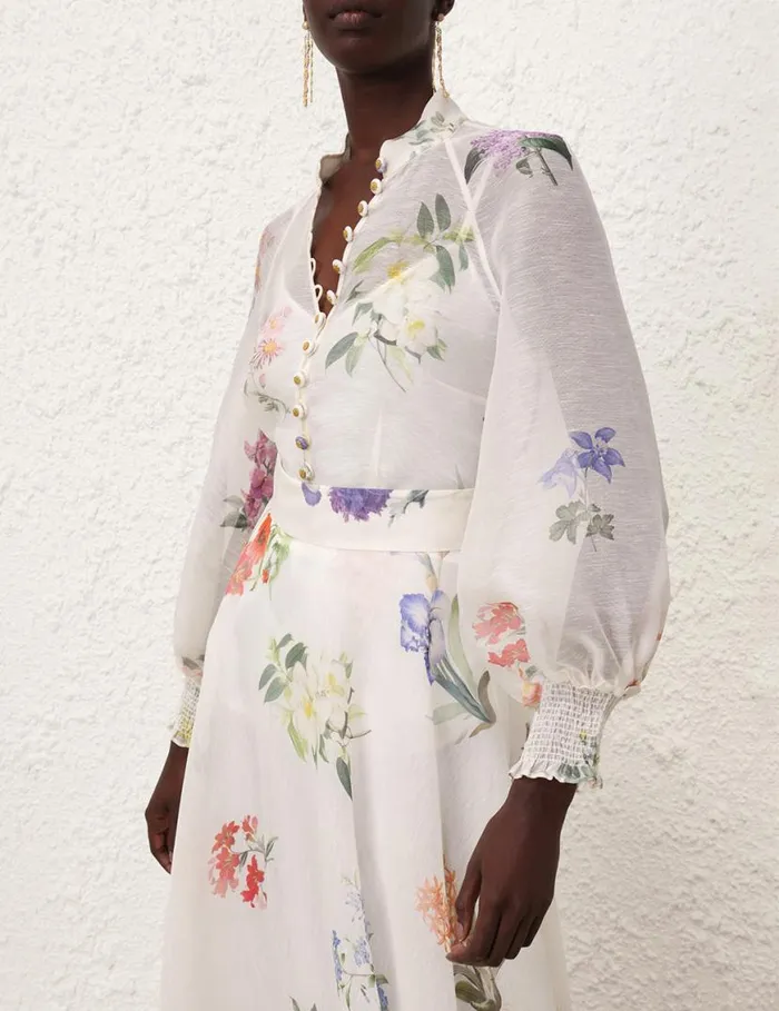 Zimmermann Tops Natura Blouse Multi Botanical Ivory 8211 Women
