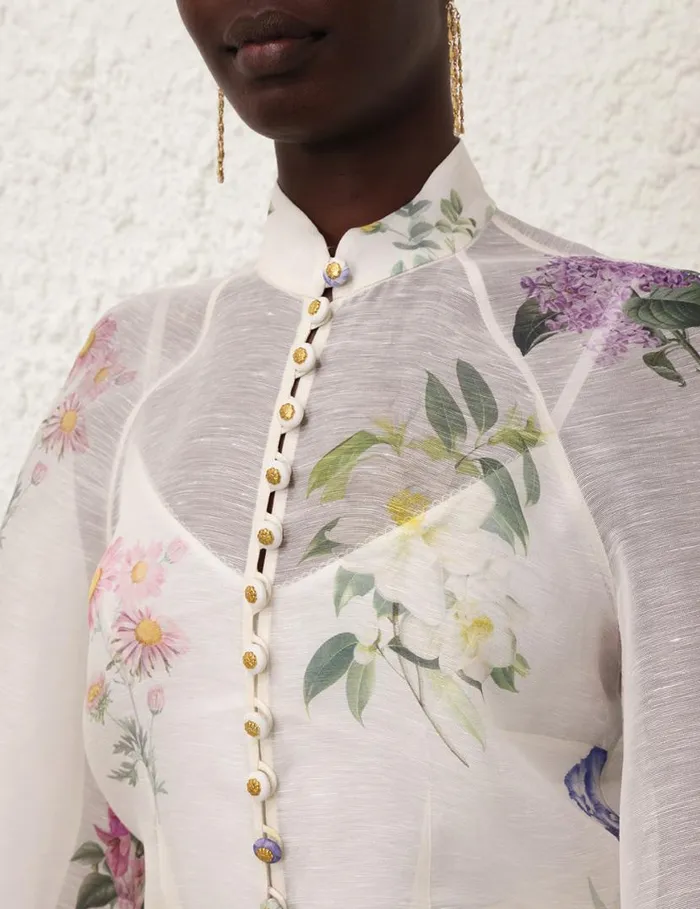 Zimmermann Tops Natura Blouse Multi Botanical Ivory 8211 Women