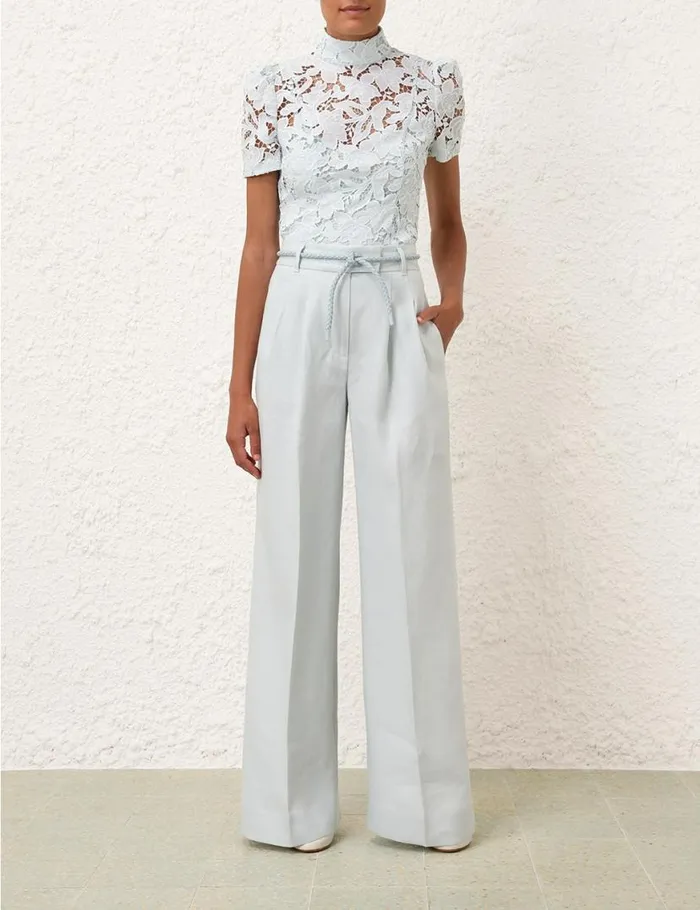 Zimmermann Tops Natura Lace Top Mint 8211 Women