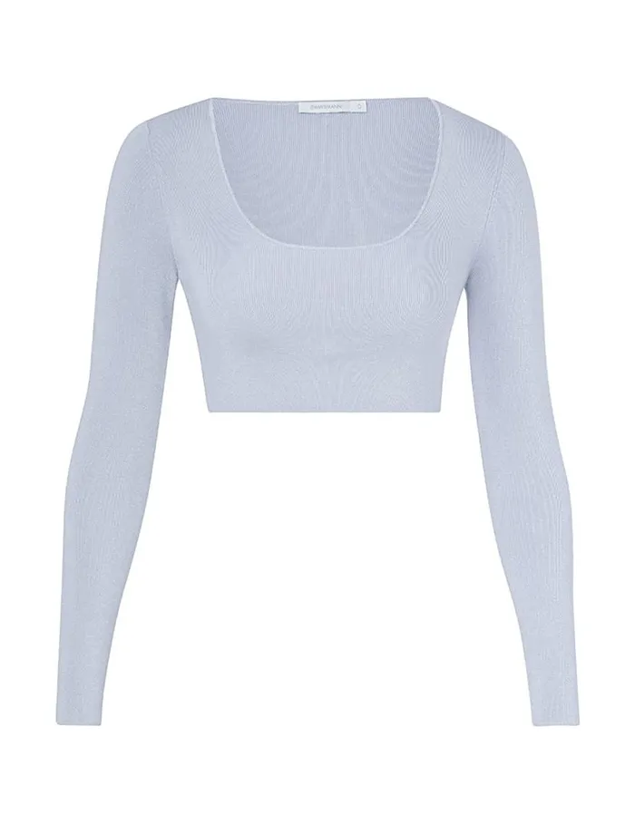 Zimmermann Tops Natura Metallic Scoop Top Blue 8211 Women
