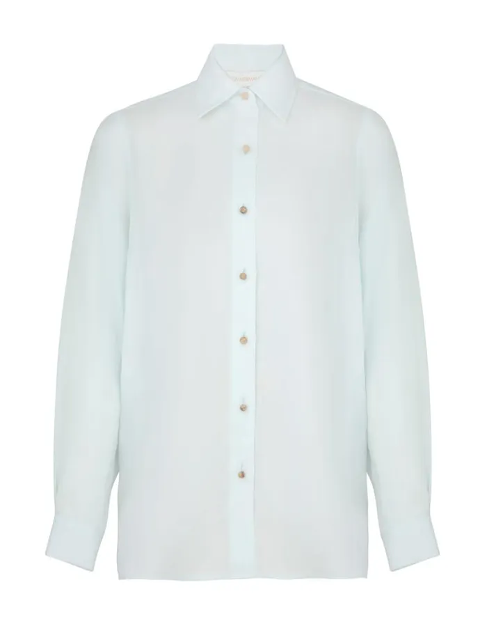 Zimmermann Tops Natura Oversized Shirt Mint 8211 Women