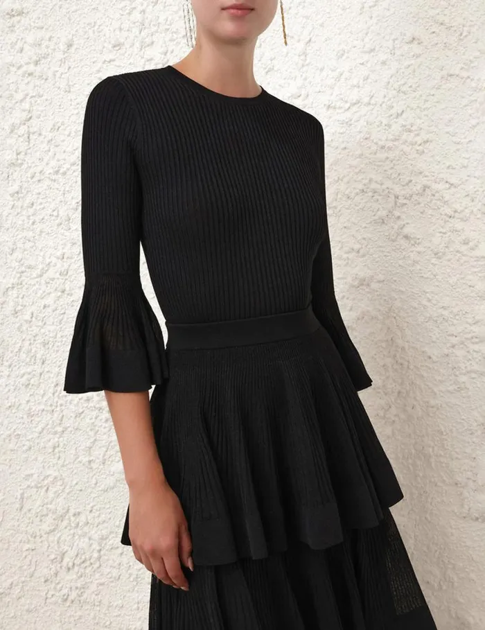 Zimmermann Tops Natura Ruffle Top Black 8211 Women