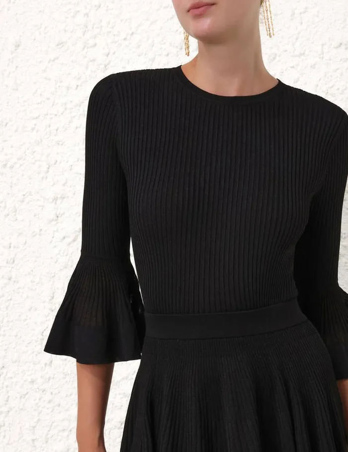 Zimmermann Tops Natura Ruffle Top Black 8211 Women