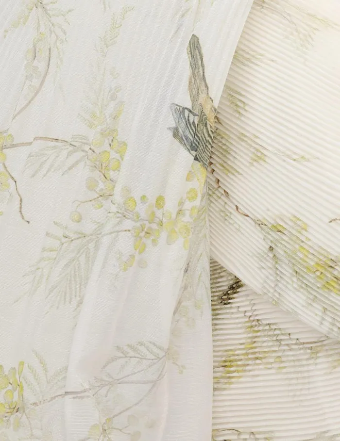 Zimmermann Tops Pleated Bodice Acacia Birds 8211 Women
