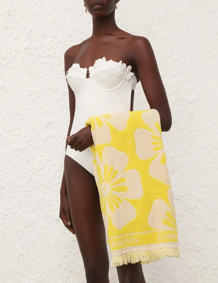 Zimmermann Towels and Pareos Jacquard Towel Yellowcream 8211 Women