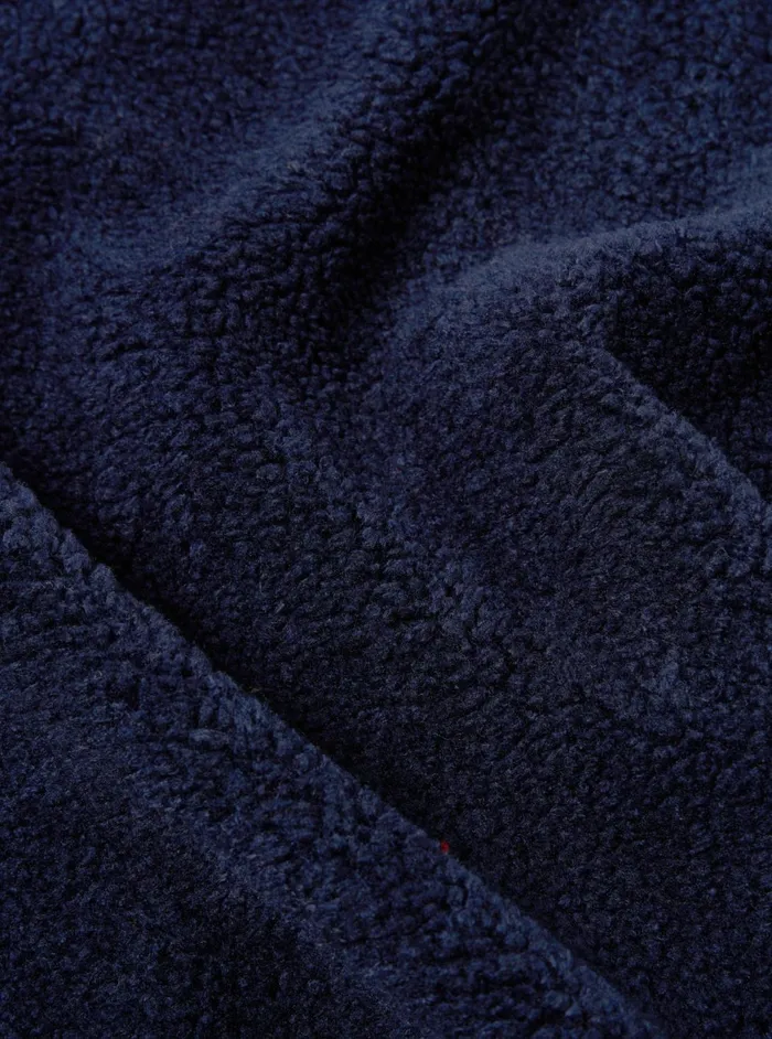 Zip Gilet In Navy Mountain Fleece Men Universal Works Fleece